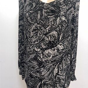 Ann Taylor Loft Long Sleeve Tie Back Blouse Size M